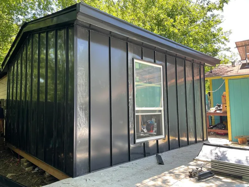 Black standing seam metal wall panels for Metal Roof Installation in Leonardtown